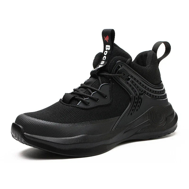 High-top Steel Toe Hiking Boots FZ 63 Black Bazarre Mart Hiking Boots