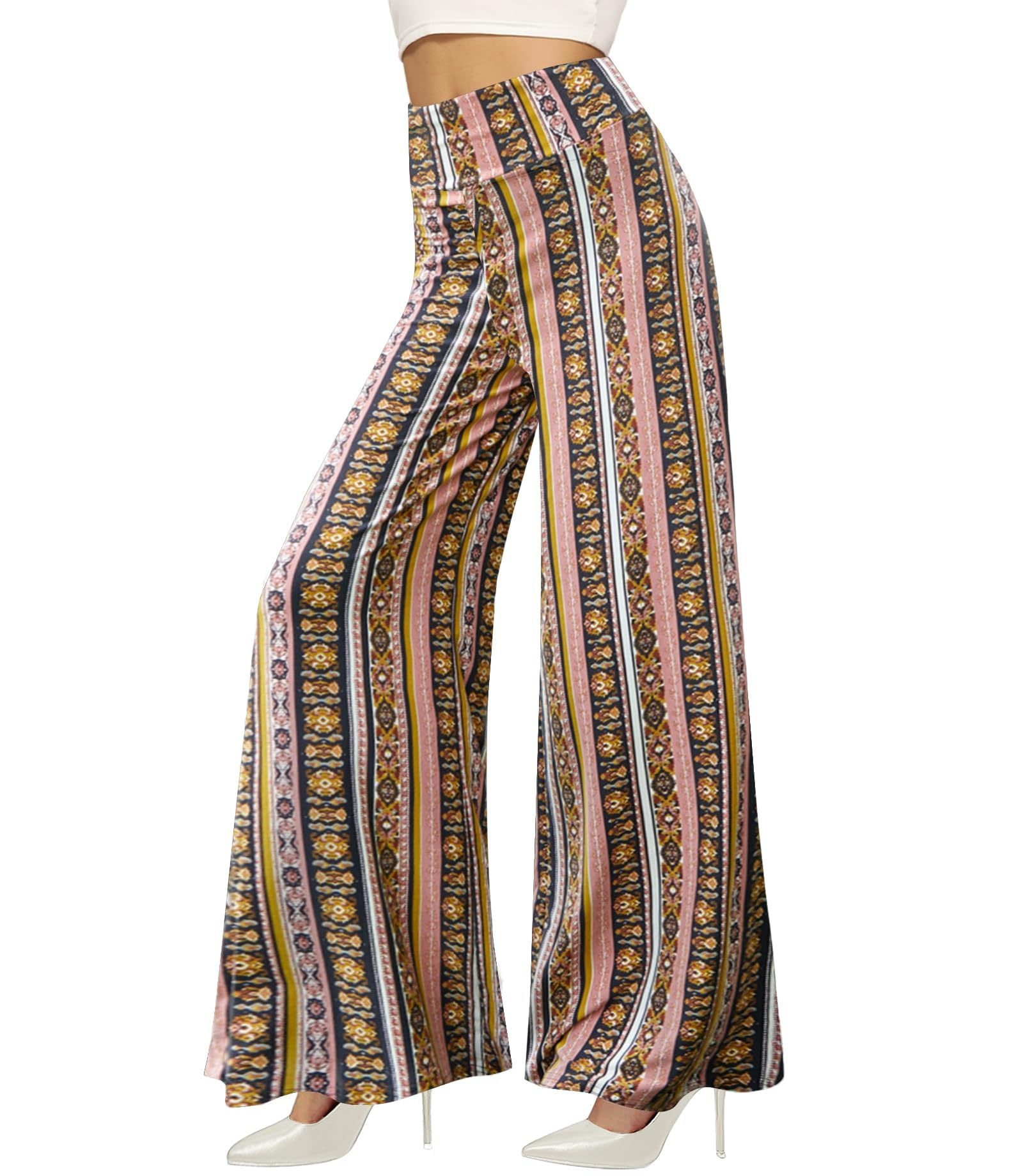 Striped Boho Wide-leg Pants