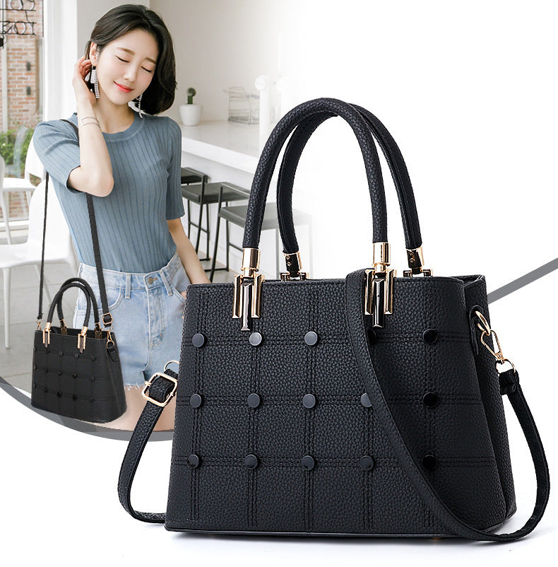 Plaid Rivet Handbag