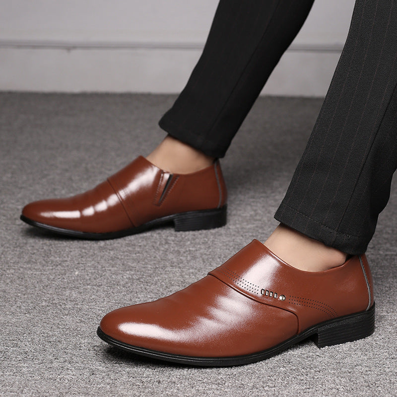 Men's Slip On Pointed Toe Leather Shoes