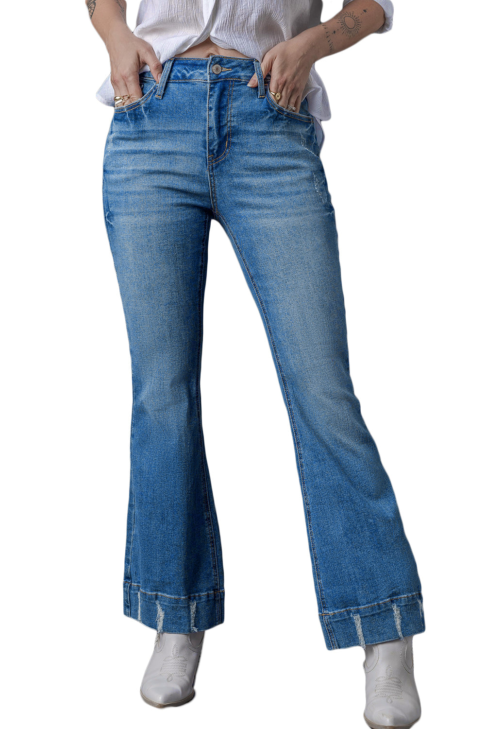 Medium Wash Flare Jeans