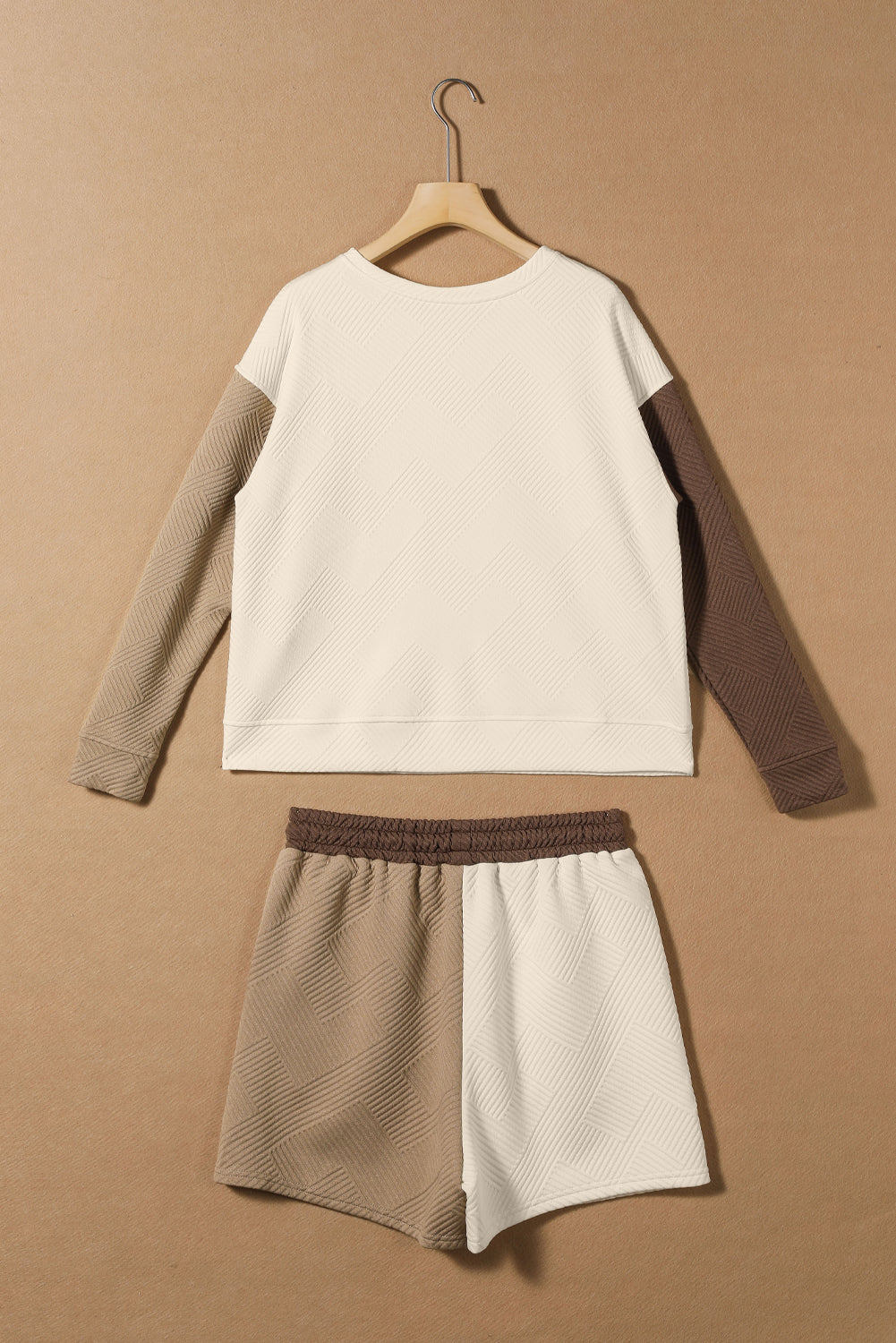 Two-Tone Long or Short Sleeve Top and Shorts or Pants Sets