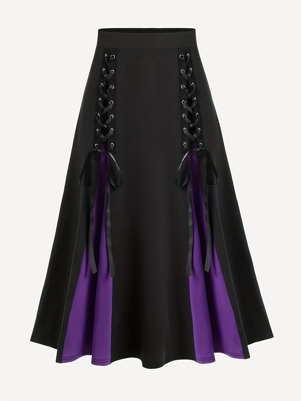 Gothic Pleated Pop Of Color Skirt