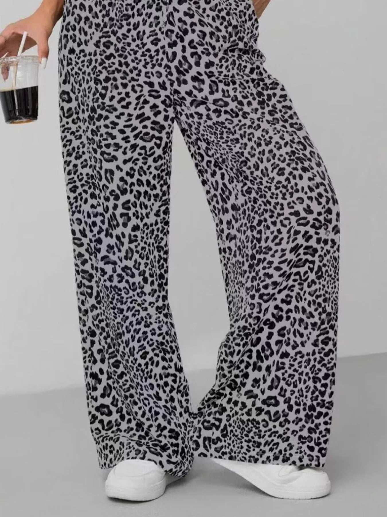 Leopard Print Wide Leg Pants Trendsi Leopard Print Wide Leg Pants