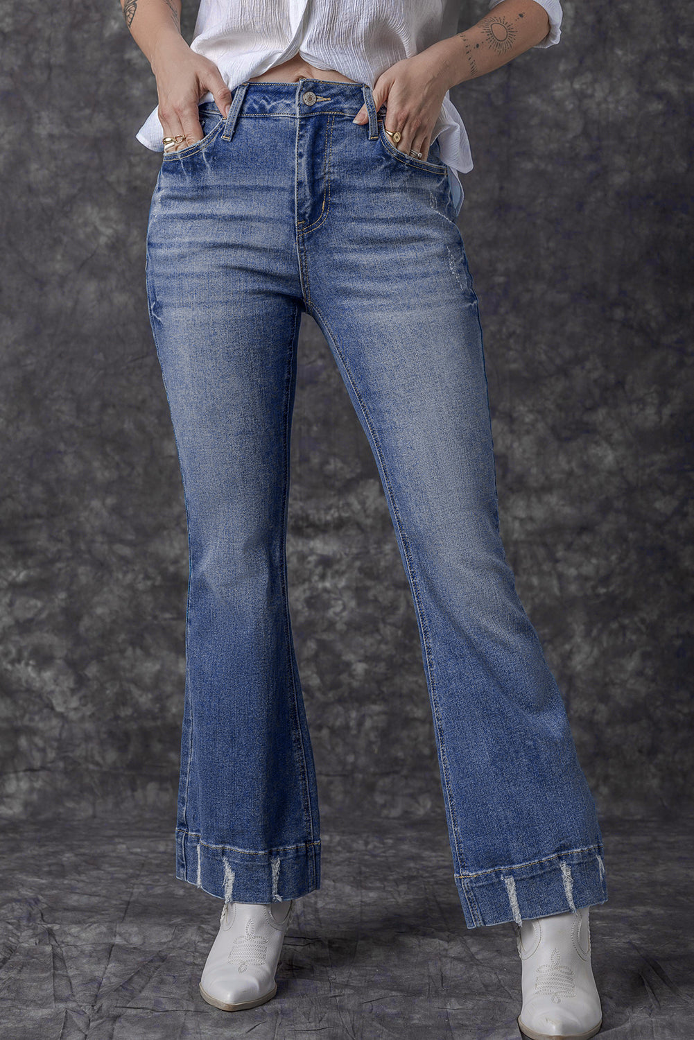 Medium Wash Flare Jeans