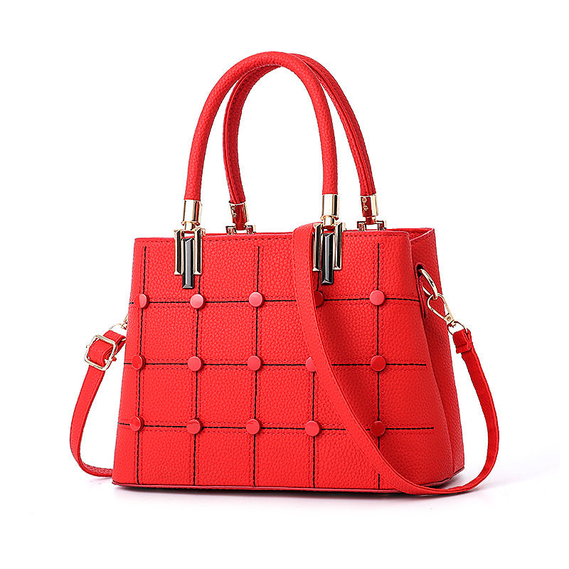 Plaid Rivet Handbag