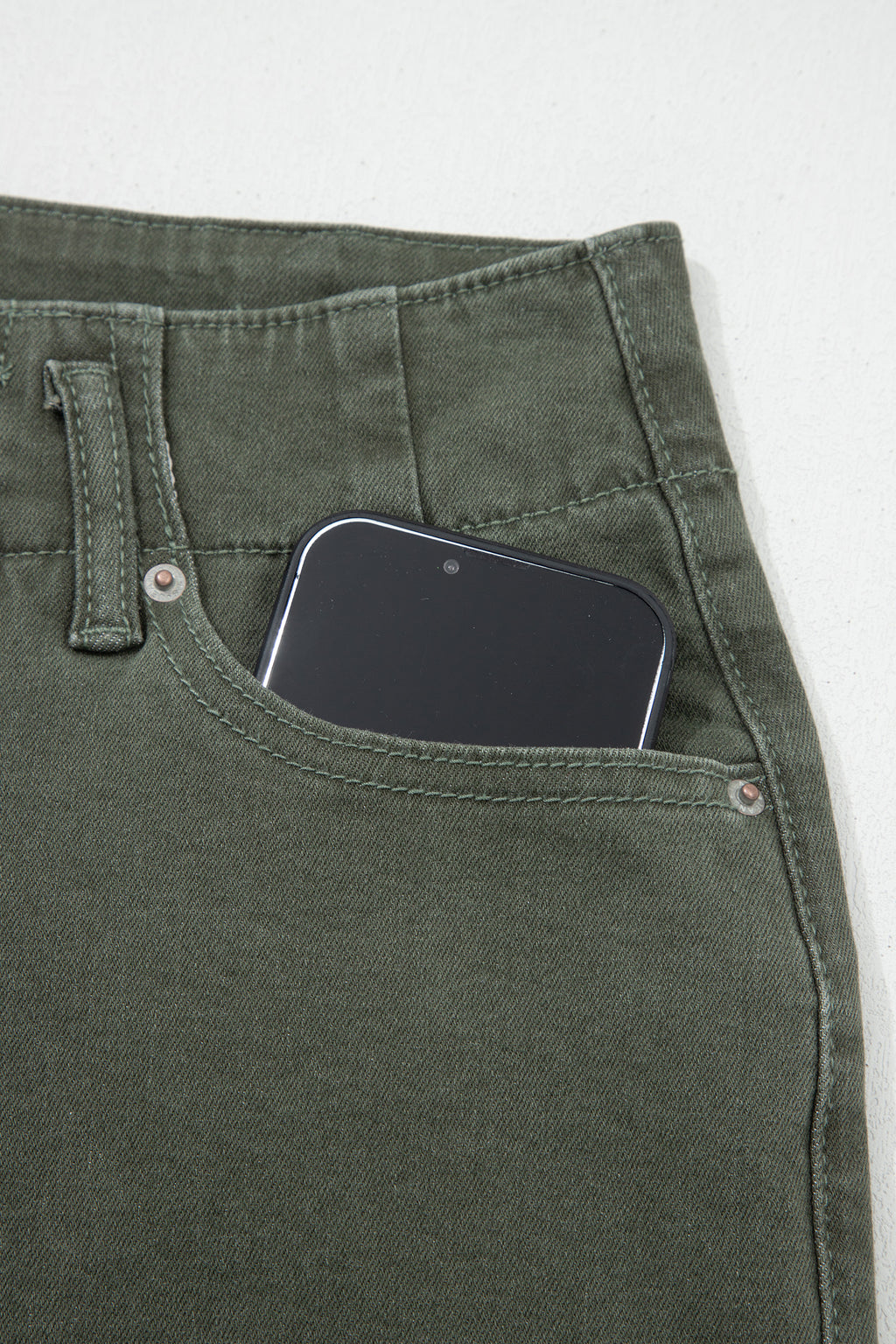 2-Button High Waist Flared Bottom Jeans Bazaare Mart Bottoms/Jeans