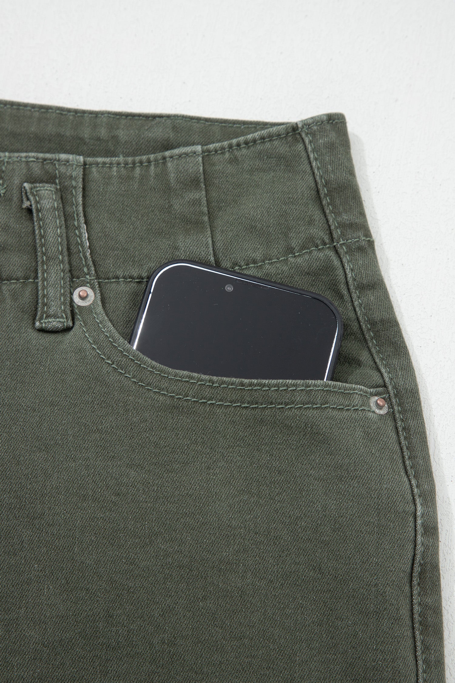 2-Button High Waist Flared Bottom Jeans Bazaare Mart Bottoms/Jeans