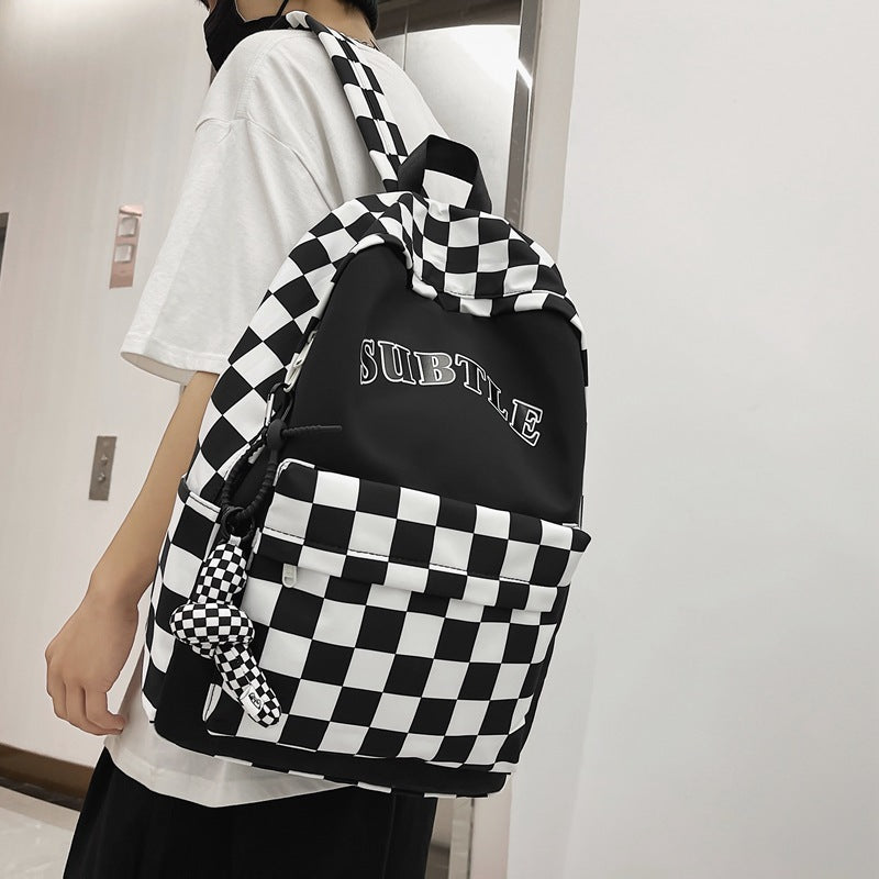 Trendy Checker Student Backpack