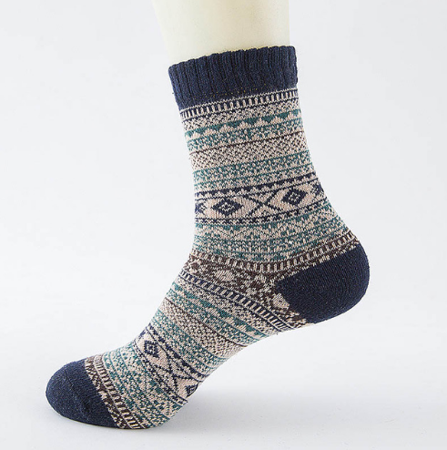 Striped Winter Wool Socks