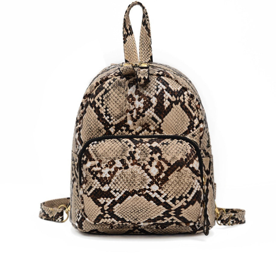 Snake Print Backpack