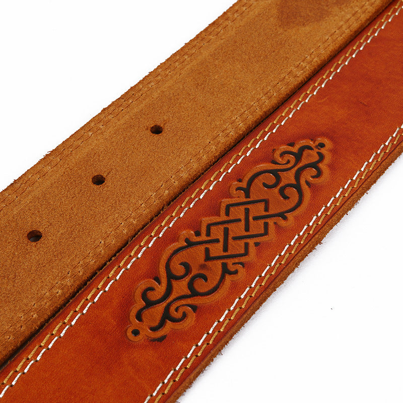 Celtic Embossed Unisex Leather Belts