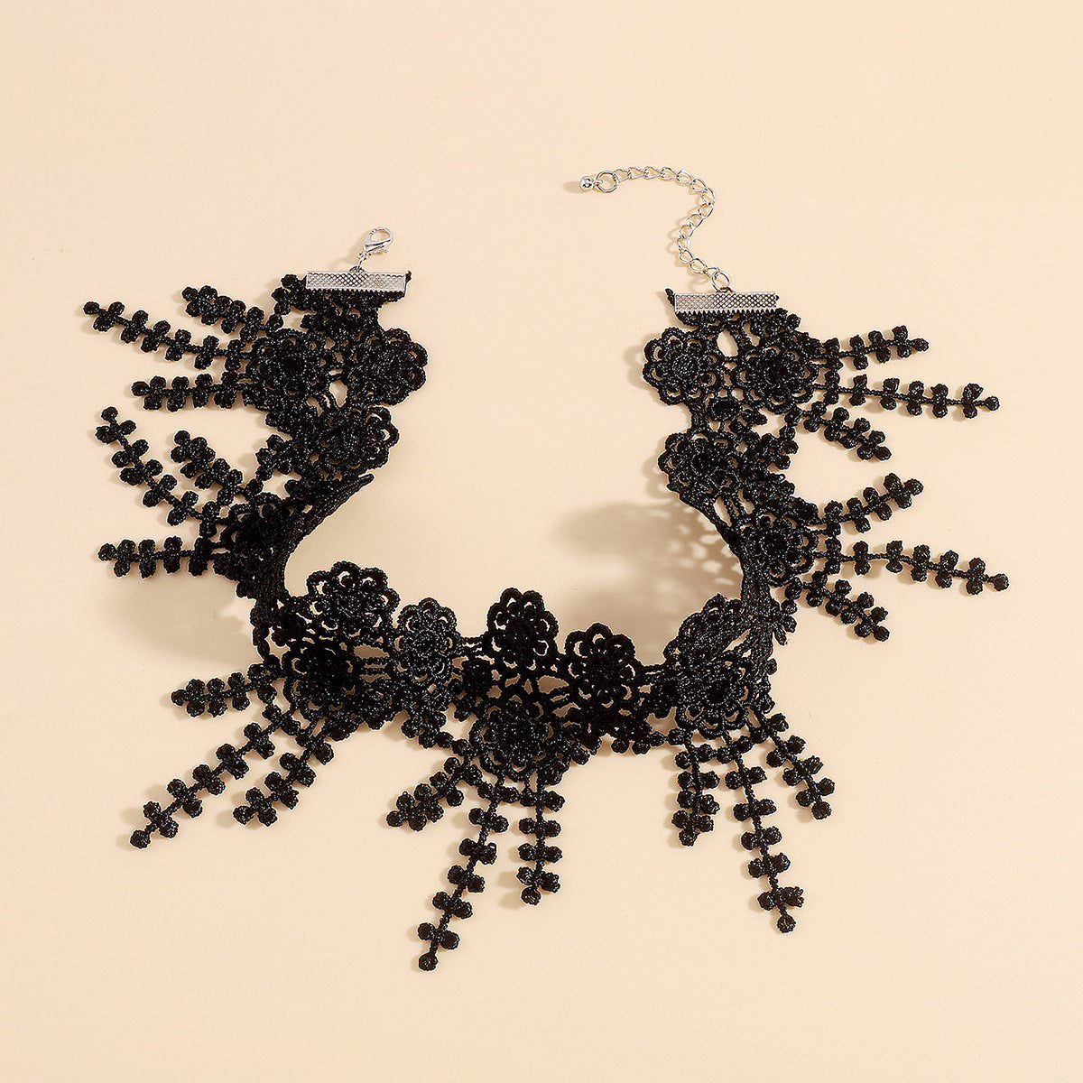 Black Lace Adjustable Choker Necklace