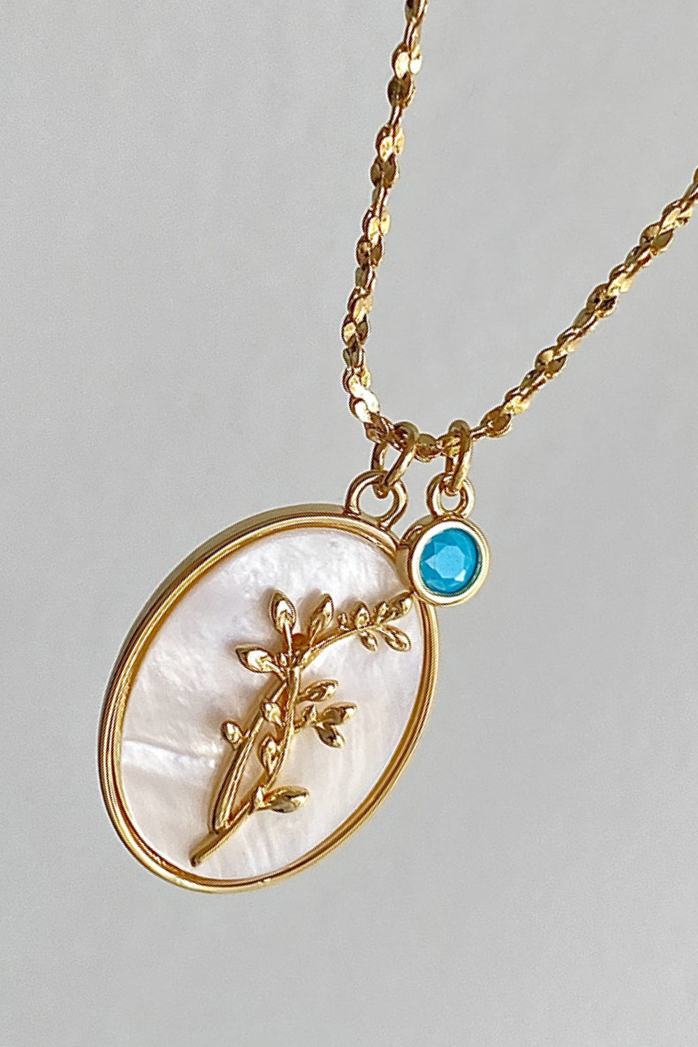 Birth Flower Shell Necklace