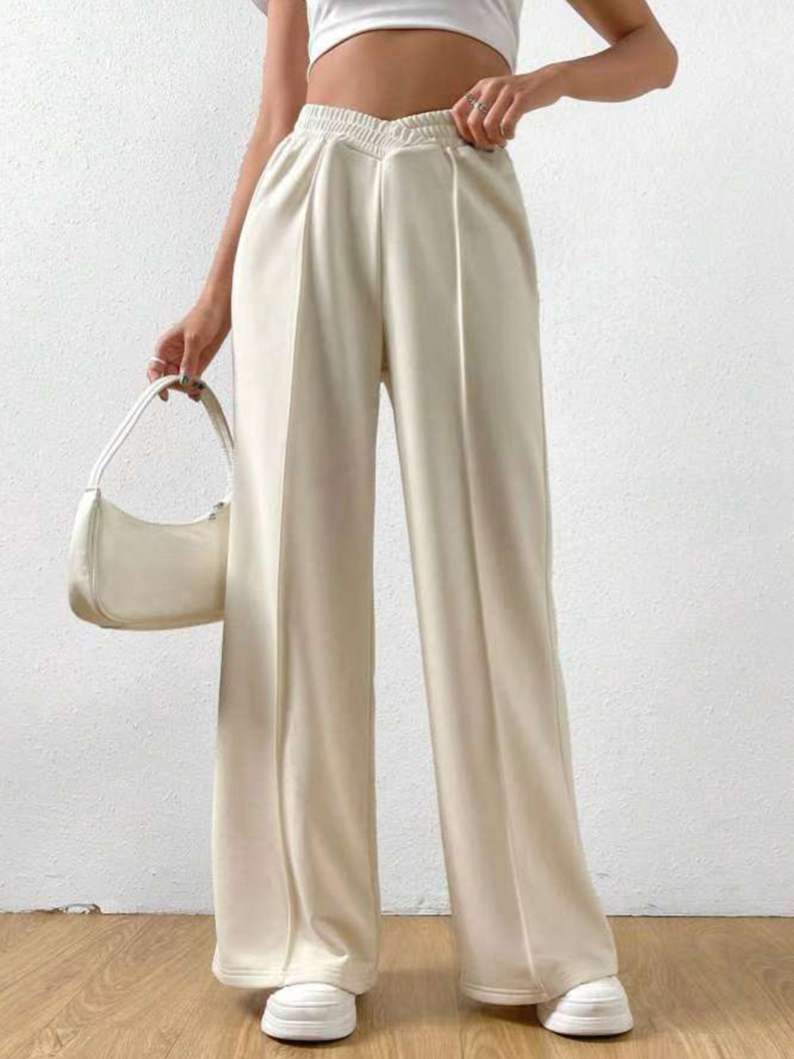 Elastic Waist Wide Leg Sweatpants