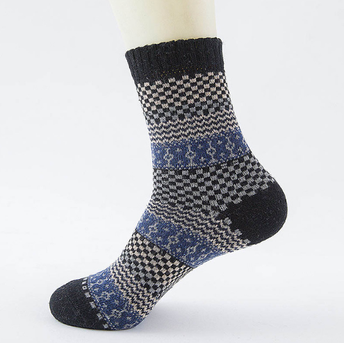 Striped Winter Wool Socks