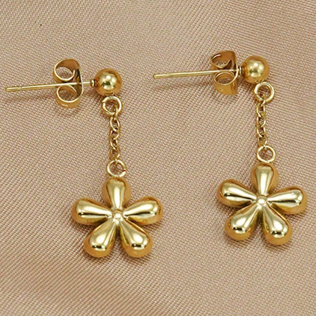 18K Gold Plated Floral Jewelry Set