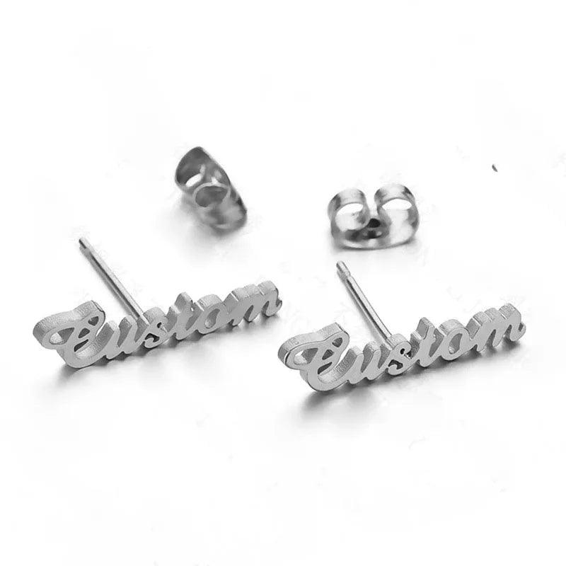 Personalized Earrings Silver CJ Dropshipping Custom Earrings