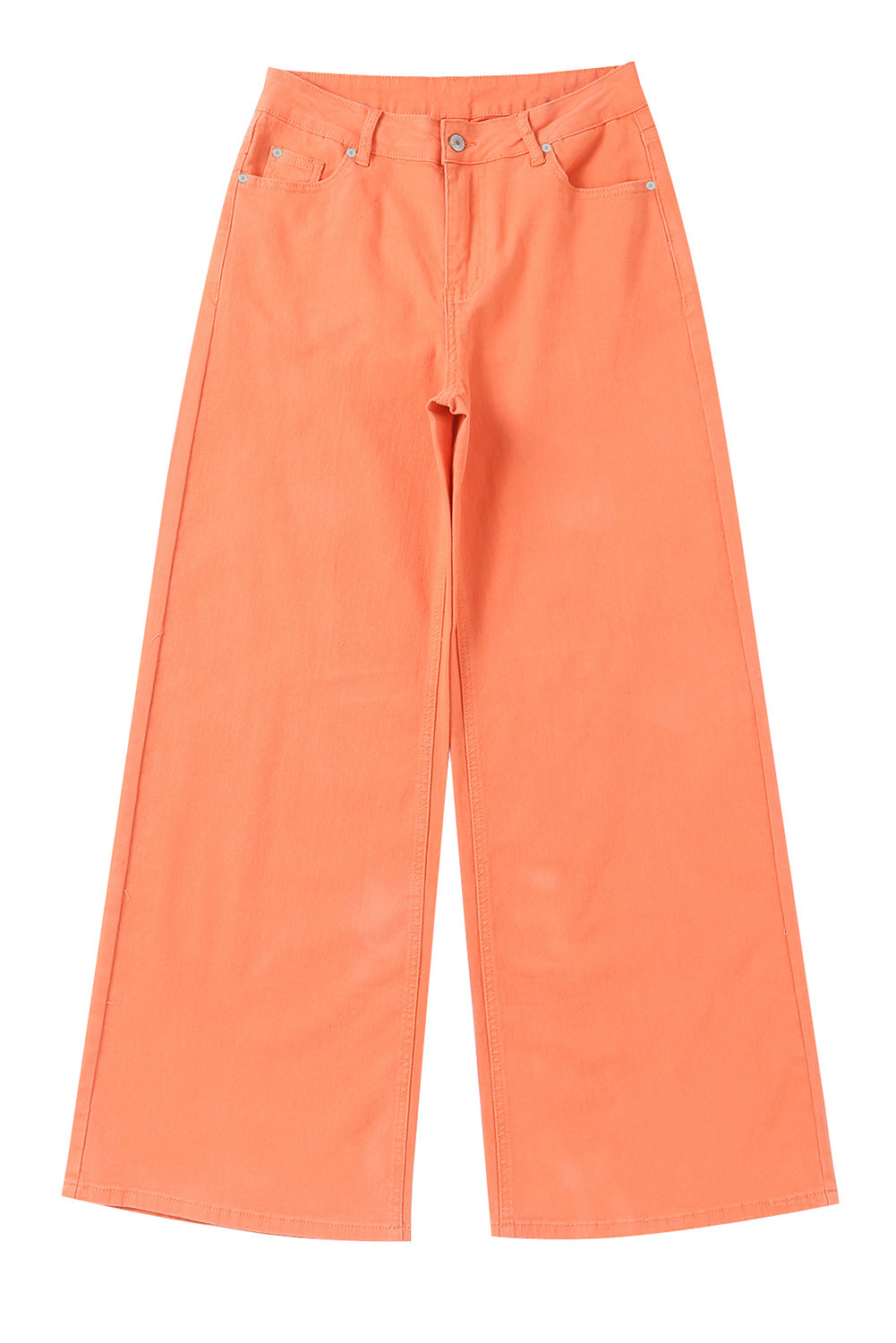 Orange High Waist Wide Leg Jeans