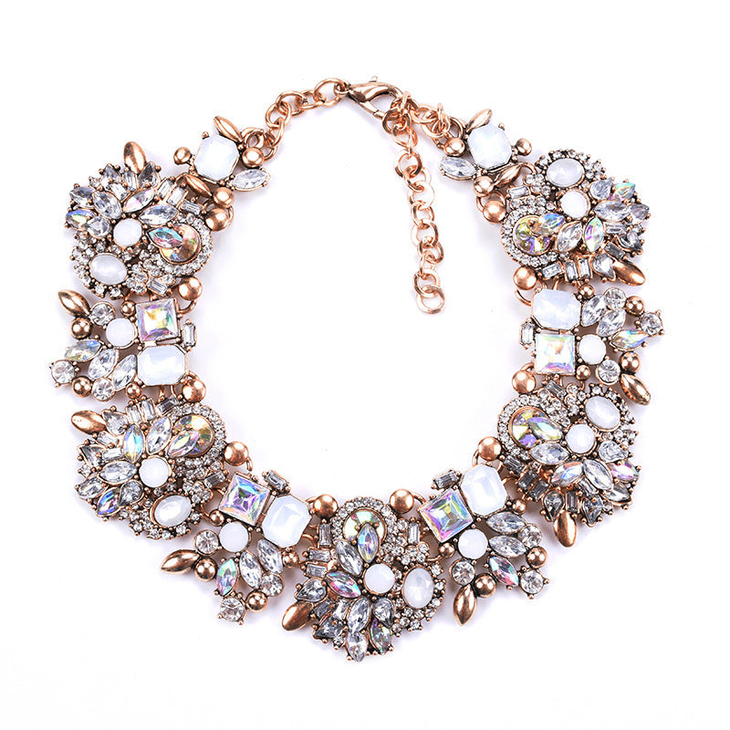 Women's Luxury Crystal Rhinestone Big Collar