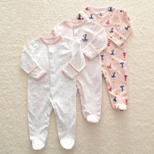 Baby Ballerina Light Weight Footed PJs 3pk