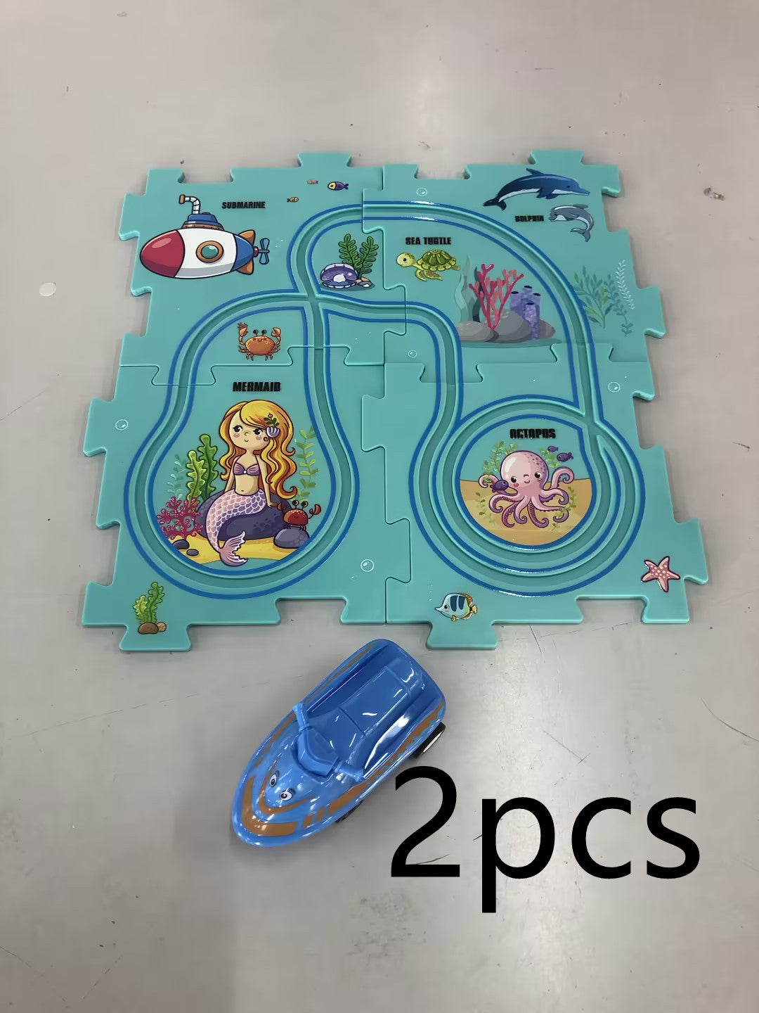 Electric Car Automatic Rail City Scene Play Mat