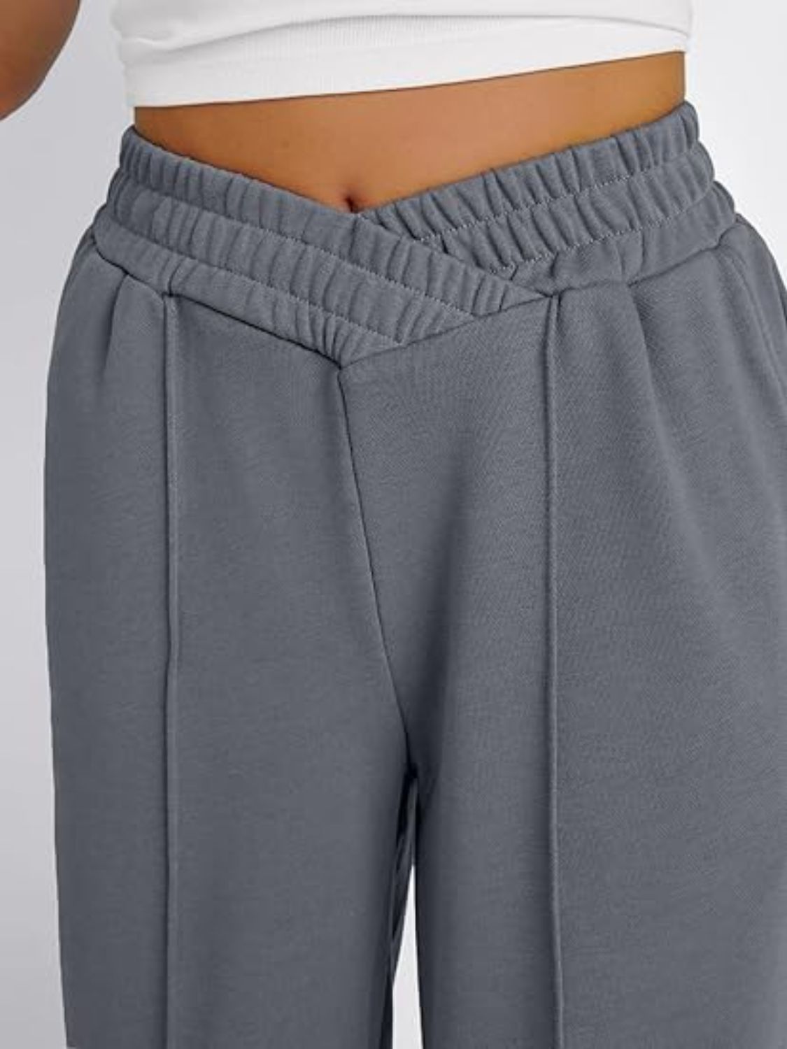 Elastic Waist Wide Leg Sweatpants