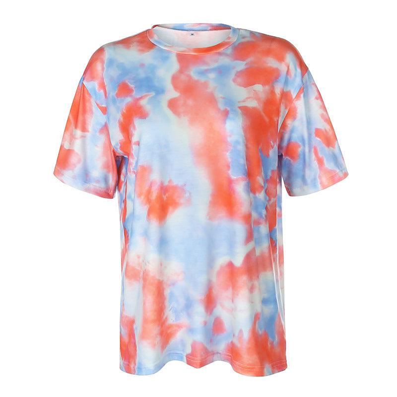 Women’s Casual Tie-Dye Tops, Shorts and Sets Orange top CJ Dropshipping Tie Dye Shorts Set