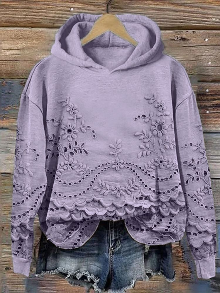 Lacey Eyelet Hoodie