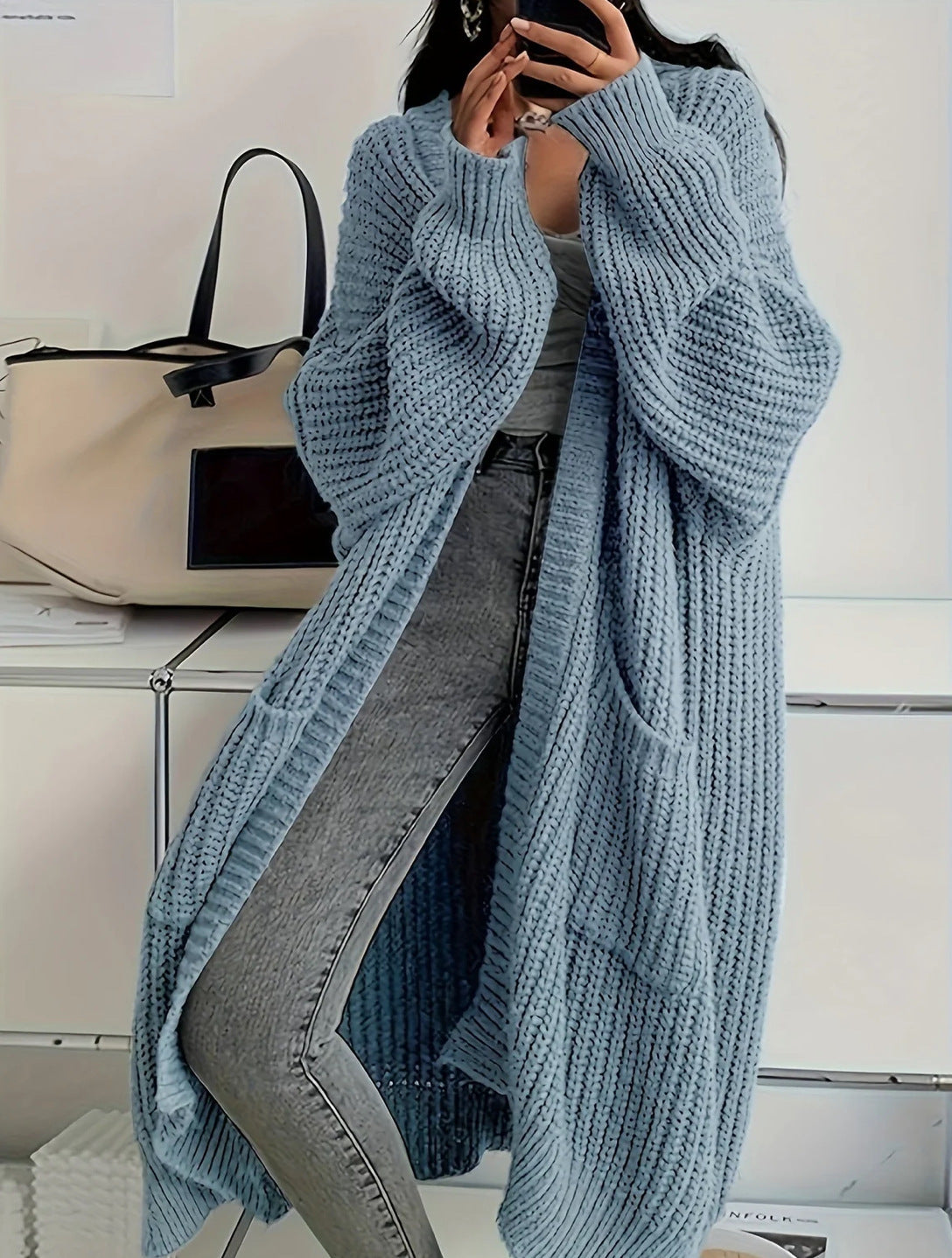 Open Front Duster Sweater