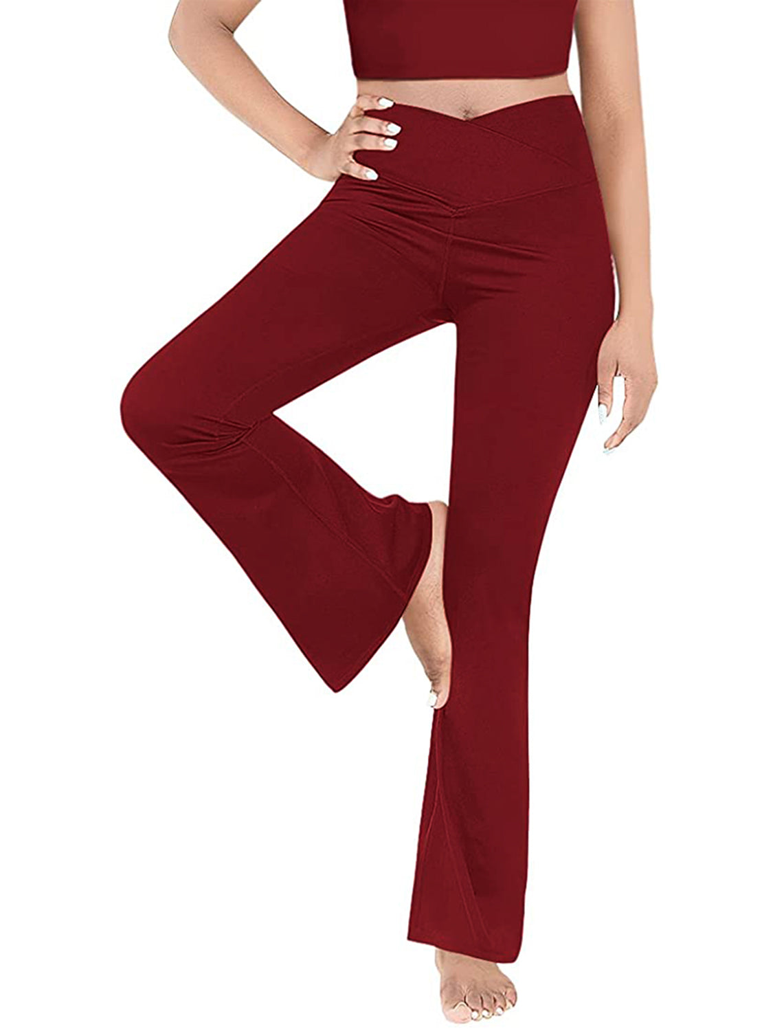 V-Waist Bootcut Long Slacks