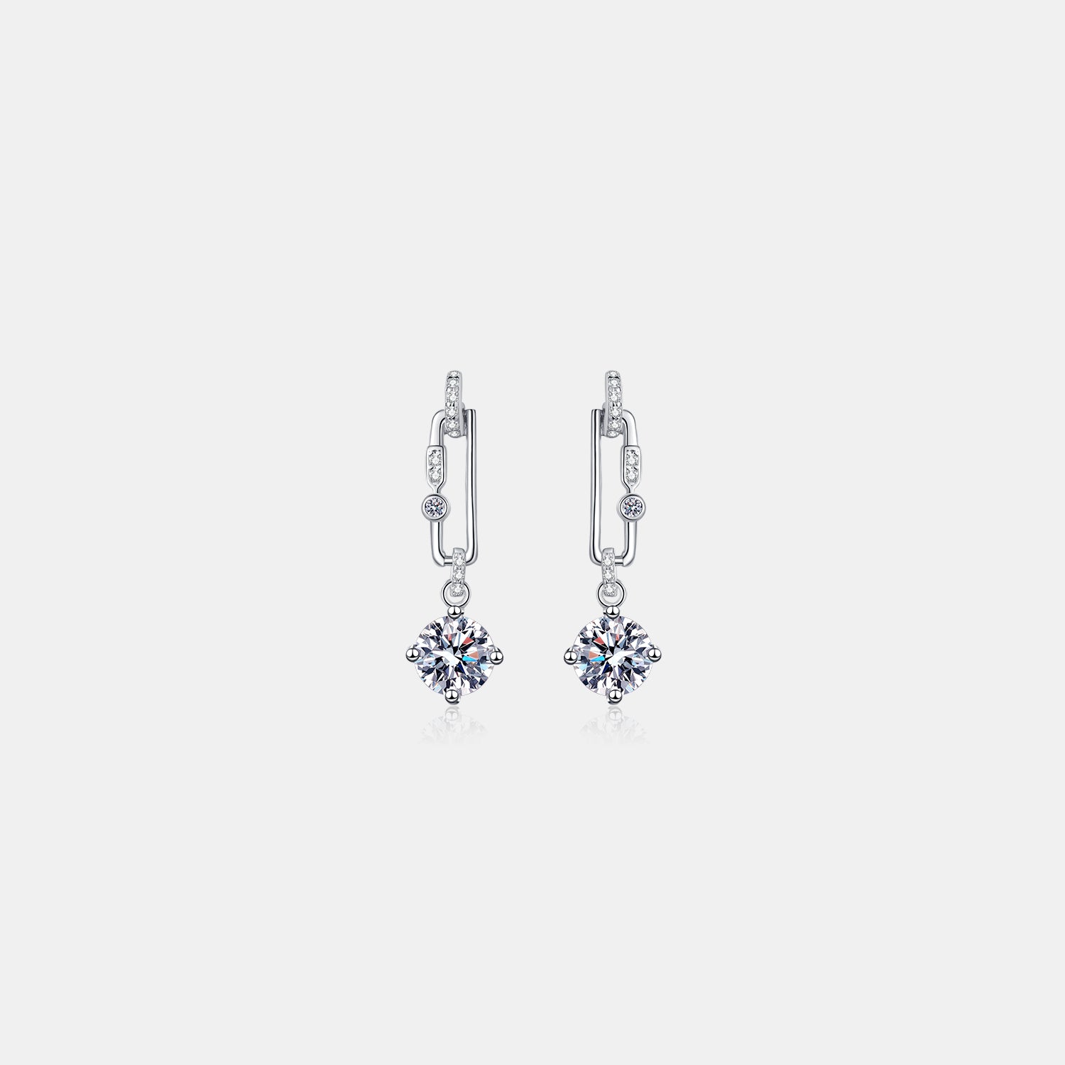 Dainty Silver Starburst Dangle Earrings