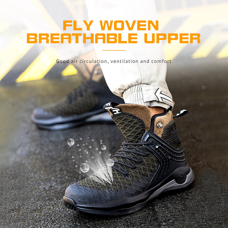 High-top Steel Toe Hiking Boots