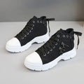 New Canvas Block Heel Platform High Tops Black Bazaare Mart Cool High Tops