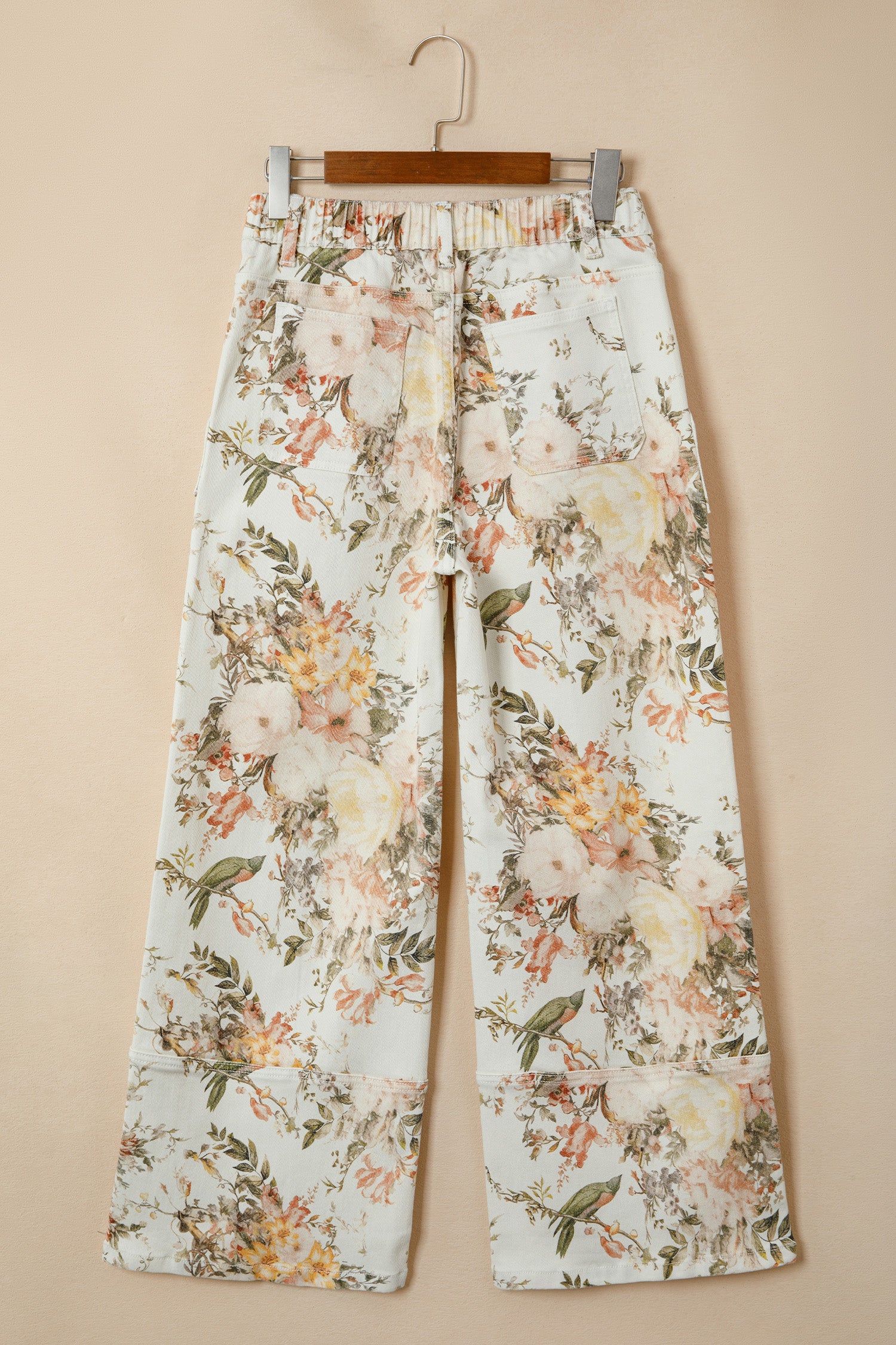 Vintage Floral Wide Leg Jeans – High Waist Retro Print Denim Pants Dear-Lover Dropshipping Bottoms/Jeans