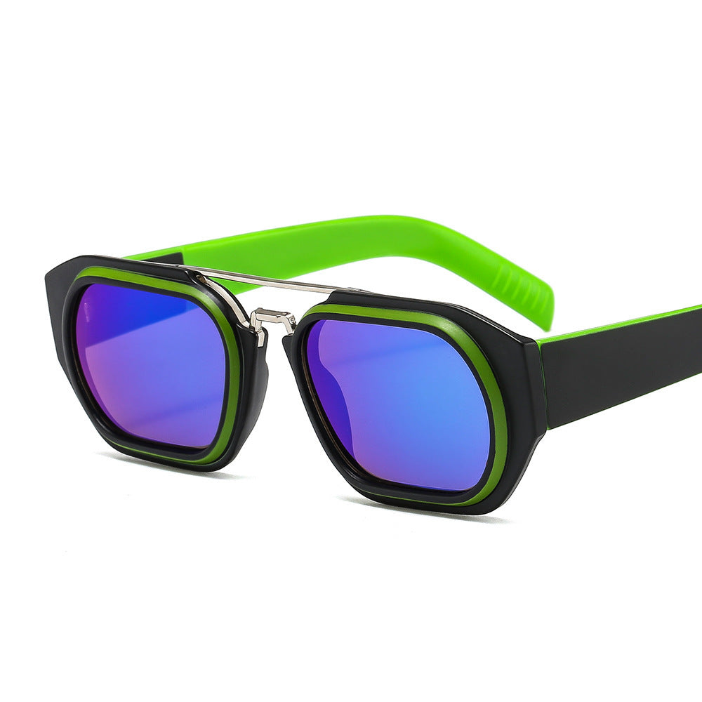 Men's Colorful Trendy Two-Tone Sunglasses