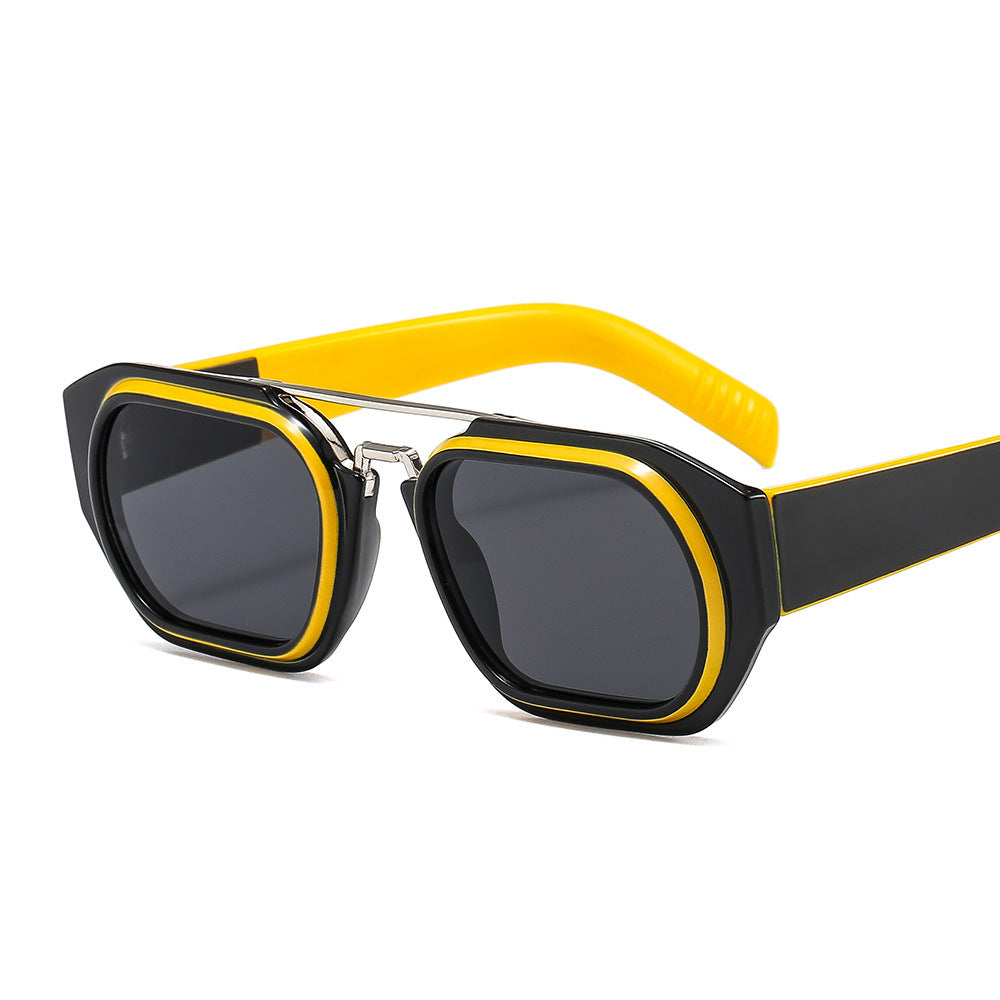 Men's Colorful Trendy Two-Tone Sunglasses