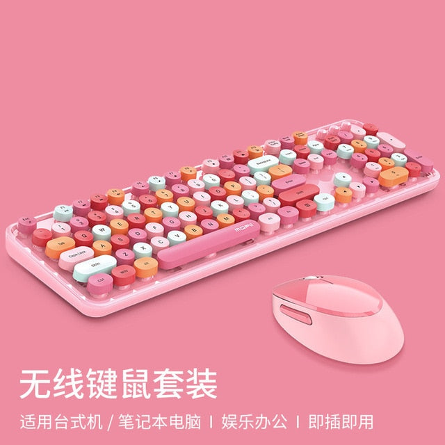 Candy Colored Wireless Keyboard/Mouse Set - Bazaare Mart