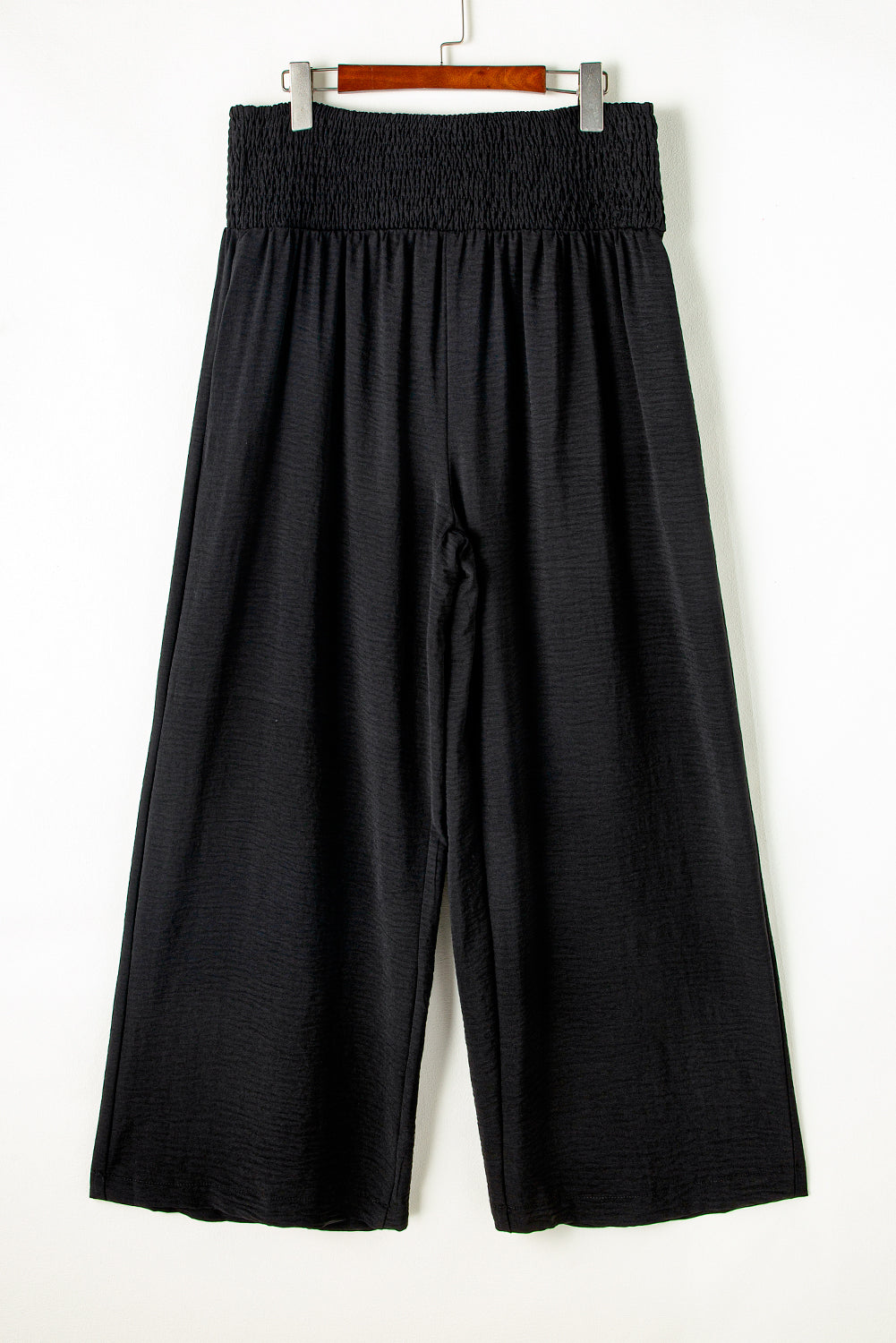 Black High Waist Plus Size Wide Leg Pants