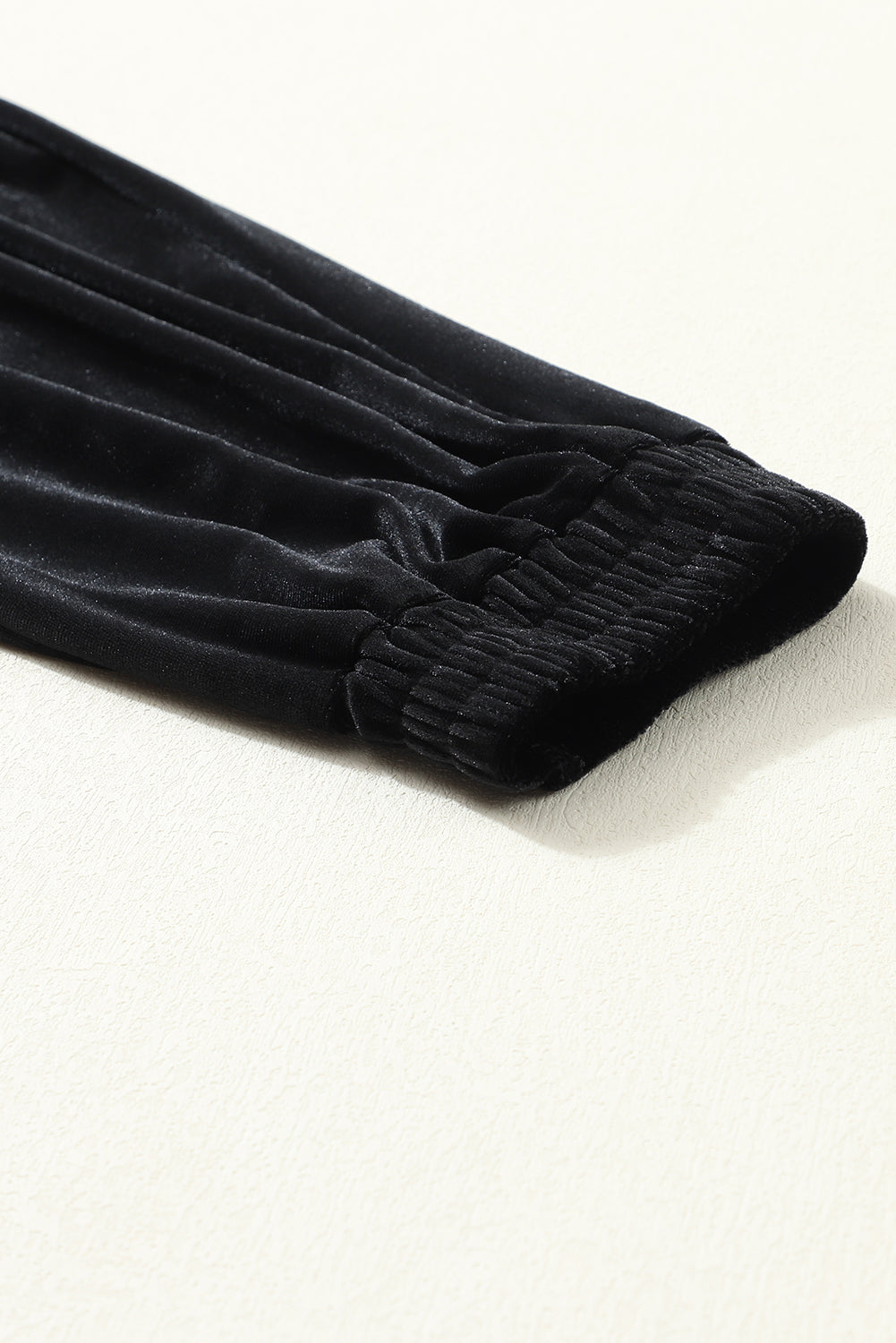 Black Velvet Joggers with Pockets