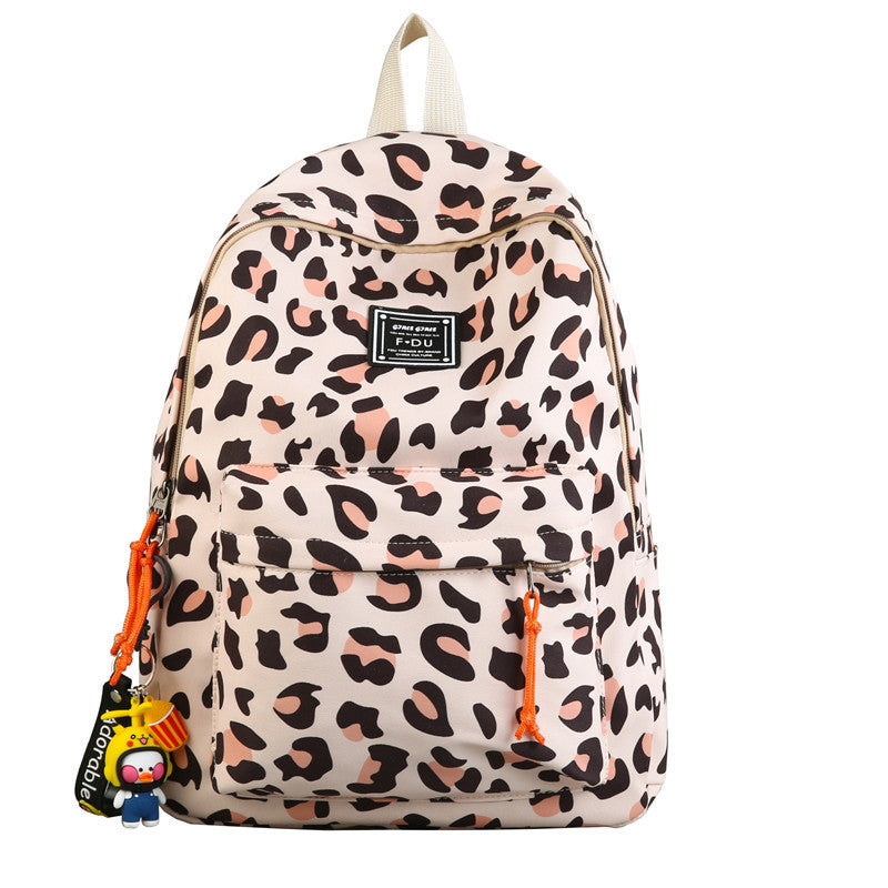 Waterproof Nylon Leopard Backpack