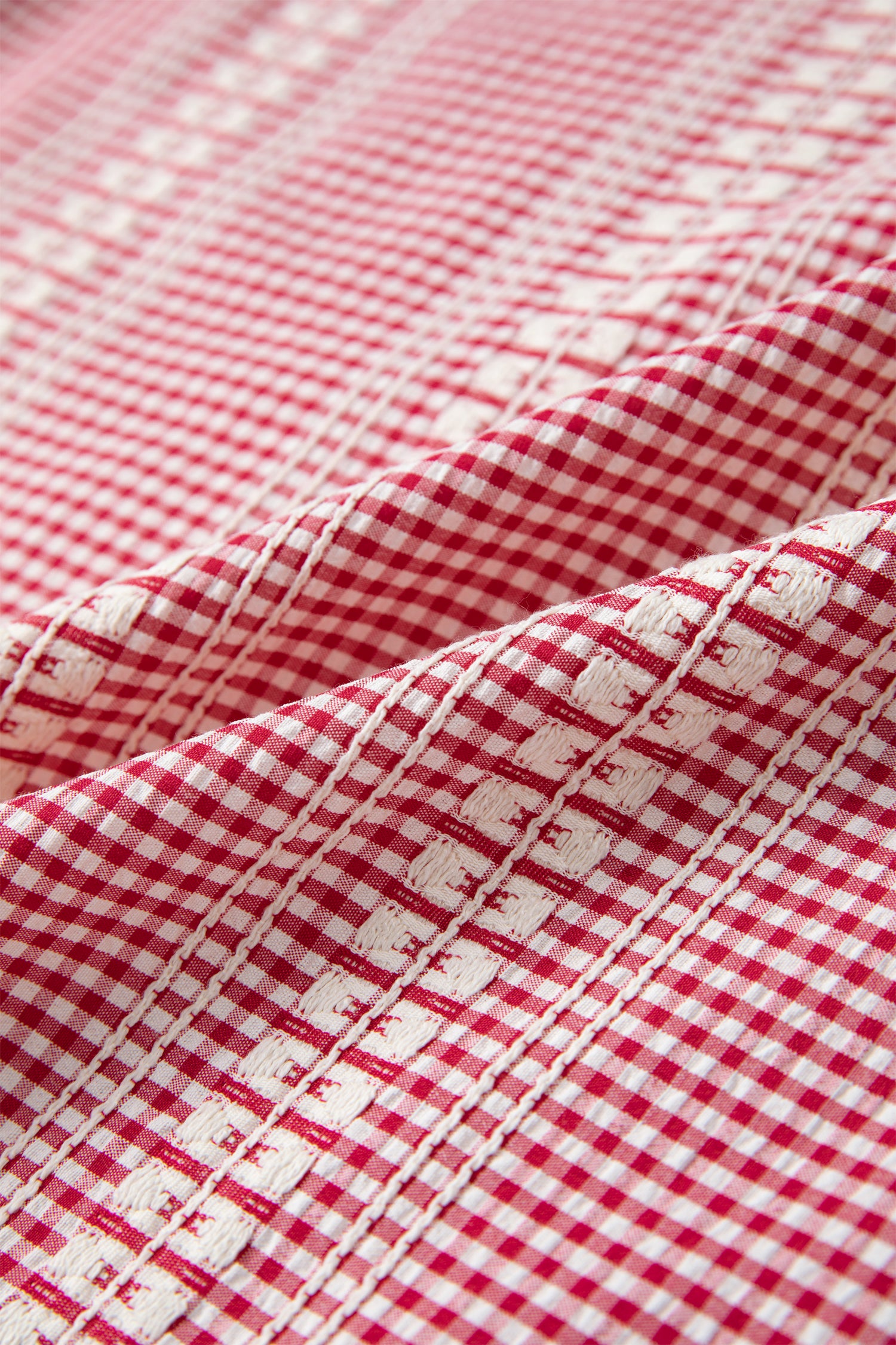 Western Horse Embroidered Gingham Blouse – Puff Sleeve Rustic Summer Top Dear-Lover Dropshipping Tops/Blouses & Shirts