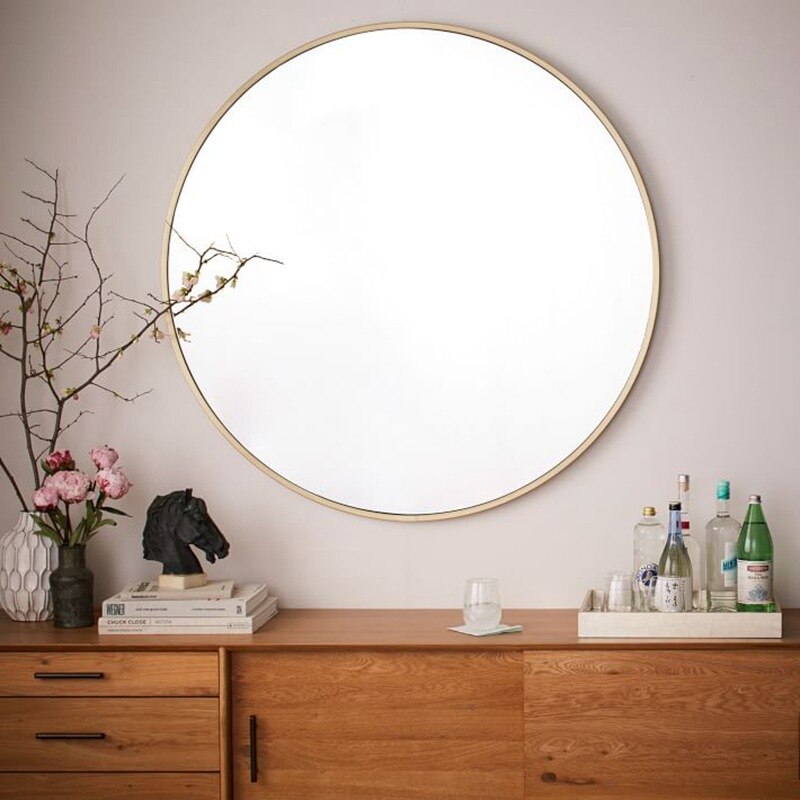 Round Gold Decorative Wall Mirror