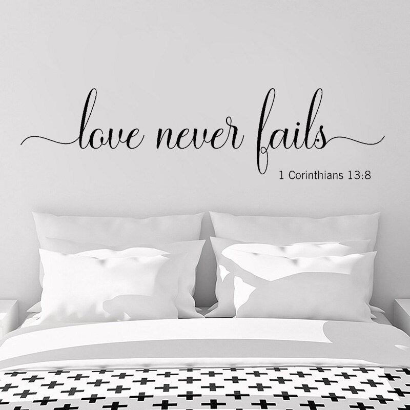 Love Never Fails Wall Scripture