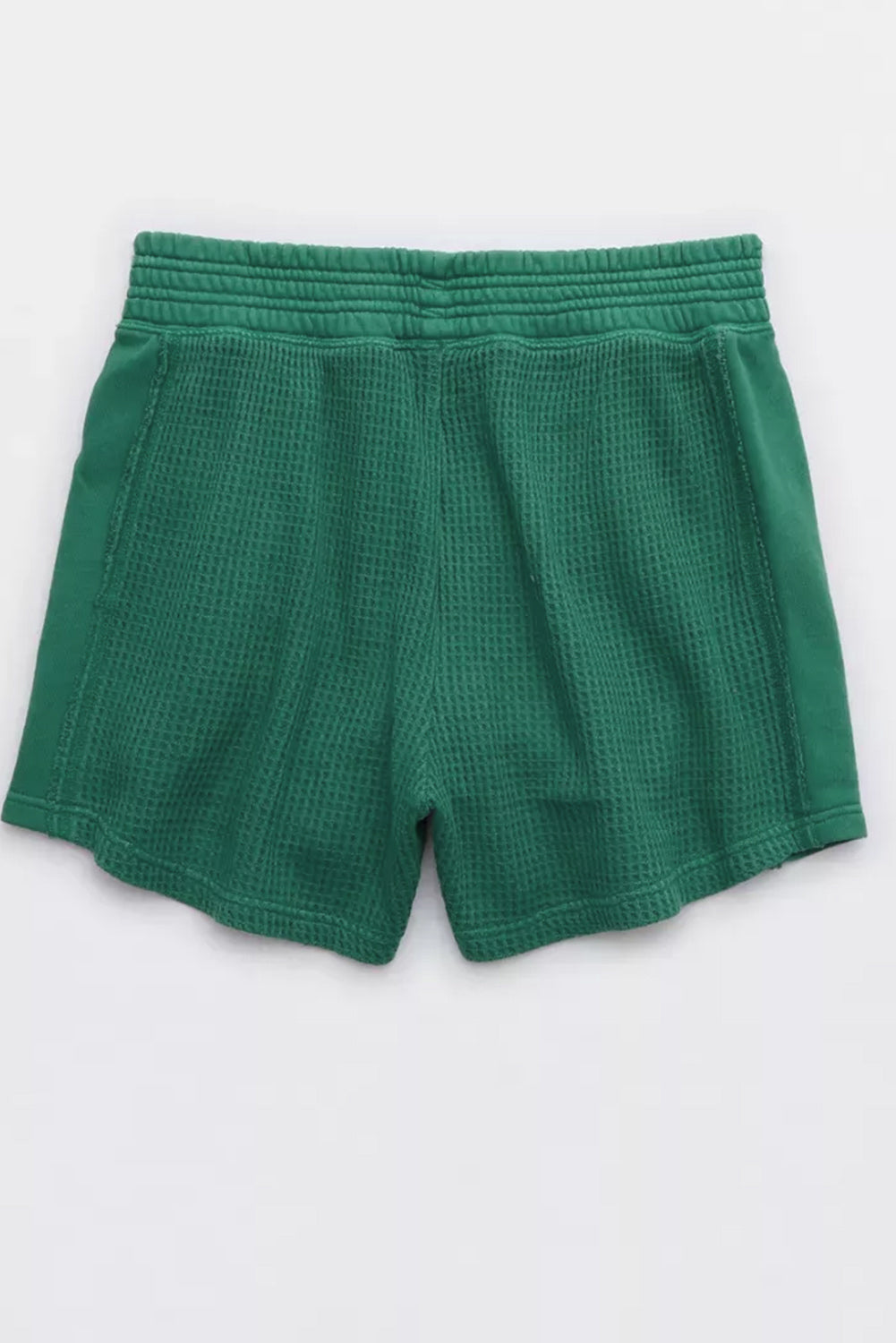 Green Waffle Knit Shorts Outfit