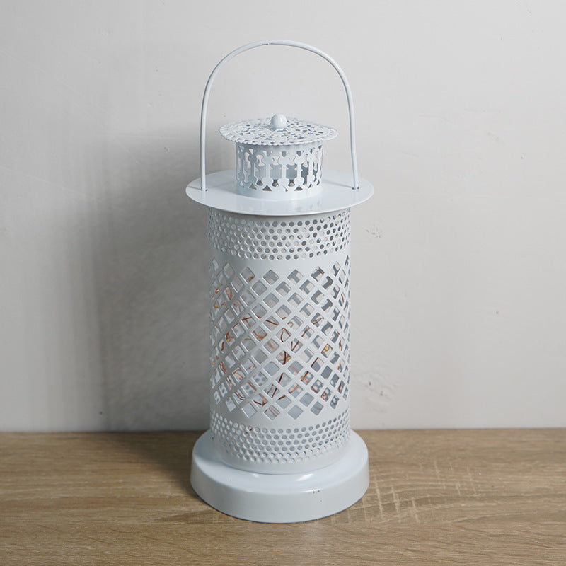 White Lattice Decorative Lantern