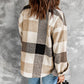 Plaid Button Up Long Sleeve Shacket Bazaare Mart Outerwear/Plaid Shackets