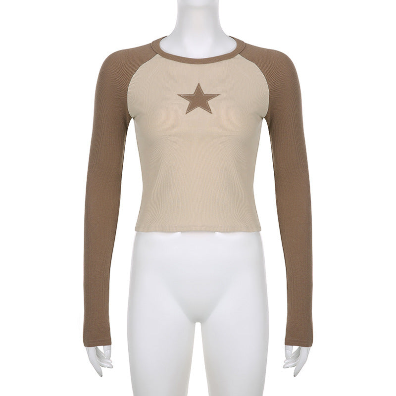 Star Long Sleeve Short T-shirt
