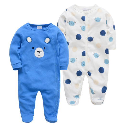 Blue Bear Baby Romper