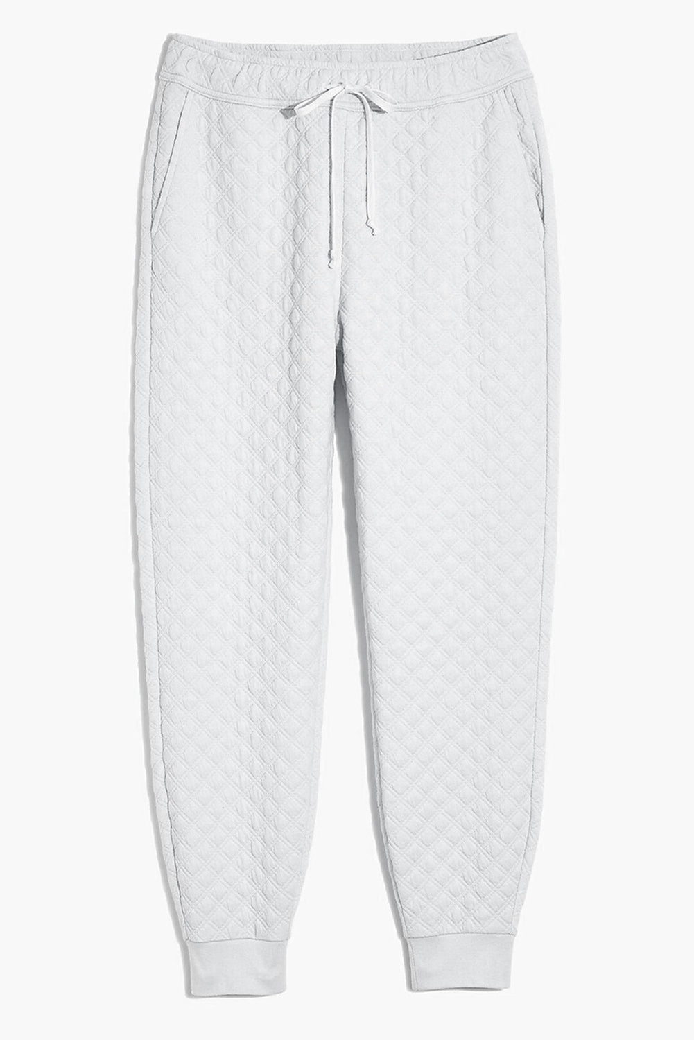 White Quilted Hoodie and Sweatpants Set